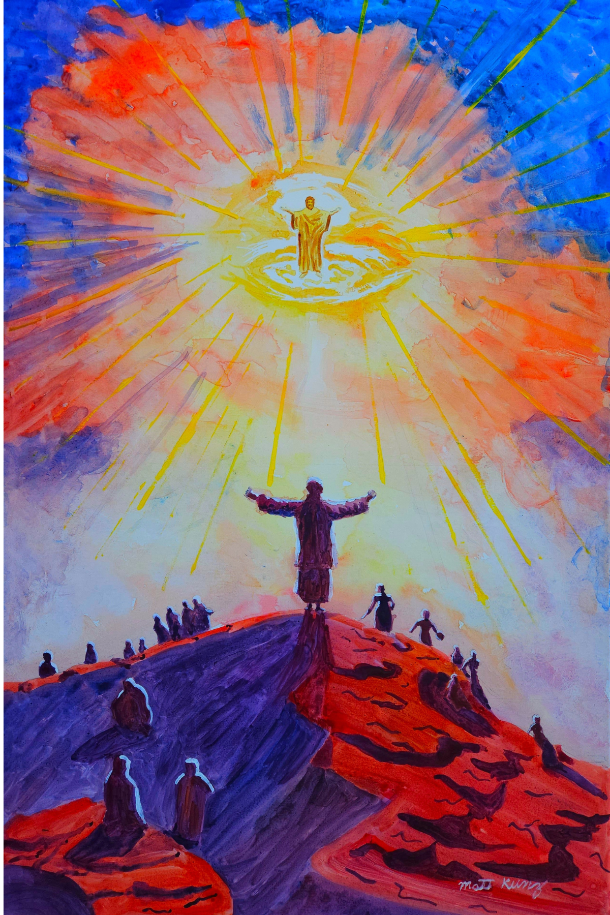 Above Every Name 24x36 Original Watercolor Painting